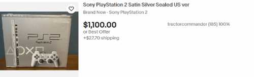 玩家在车库中发现未拆封银色PS2：最高值2800美元！